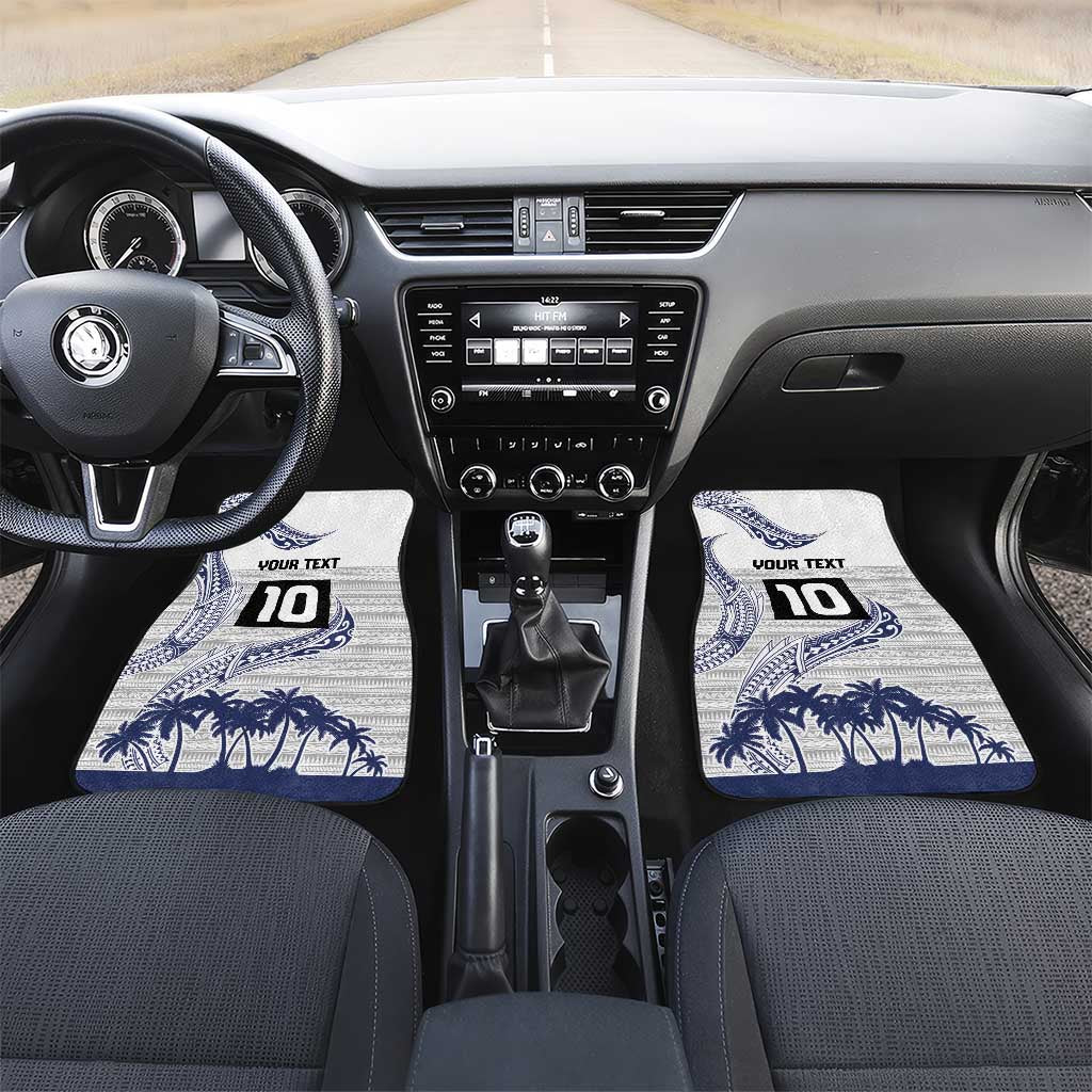 Cook Islands Marathon 2025-Pursuit in Paradise Car Mats Blue Color LT03 Set 2pcs - Front Blue - Polynesian Pride