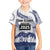 Cook Islands Marathon 2025-Pursuit in Paradise Family Matching Off Shoulder Short Dress and Hawaiian Shirt Blue Color