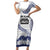 Cook Islands Marathon 2025-Pursuit in Paradise Family Matching Short Sleeve Bodycon Dress and Hawaiian Shirt Blue Color