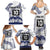 Cook Islands Marathon 2025-Pursuit in Paradise Family Matching Summer Maxi Dress and Hawaiian Shirt Blue Color