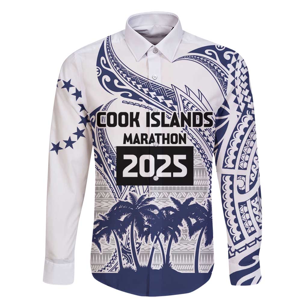 Cook Islands Marathon 2025-Pursuit in Paradise Family Matching Summer Maxi Dress and Hawaiian Shirt Blue Color