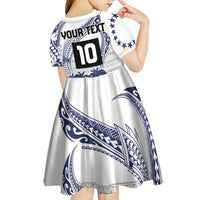 Cook Islands Marathon 2025-Pursuit in Paradise Kid Short Sleeve Dress Blue Color