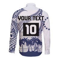 Cook Islands Marathon 2025-Pursuit in Paradise Long Sleeve Button Shirt Blue Color LT03 - Polynesian Pride