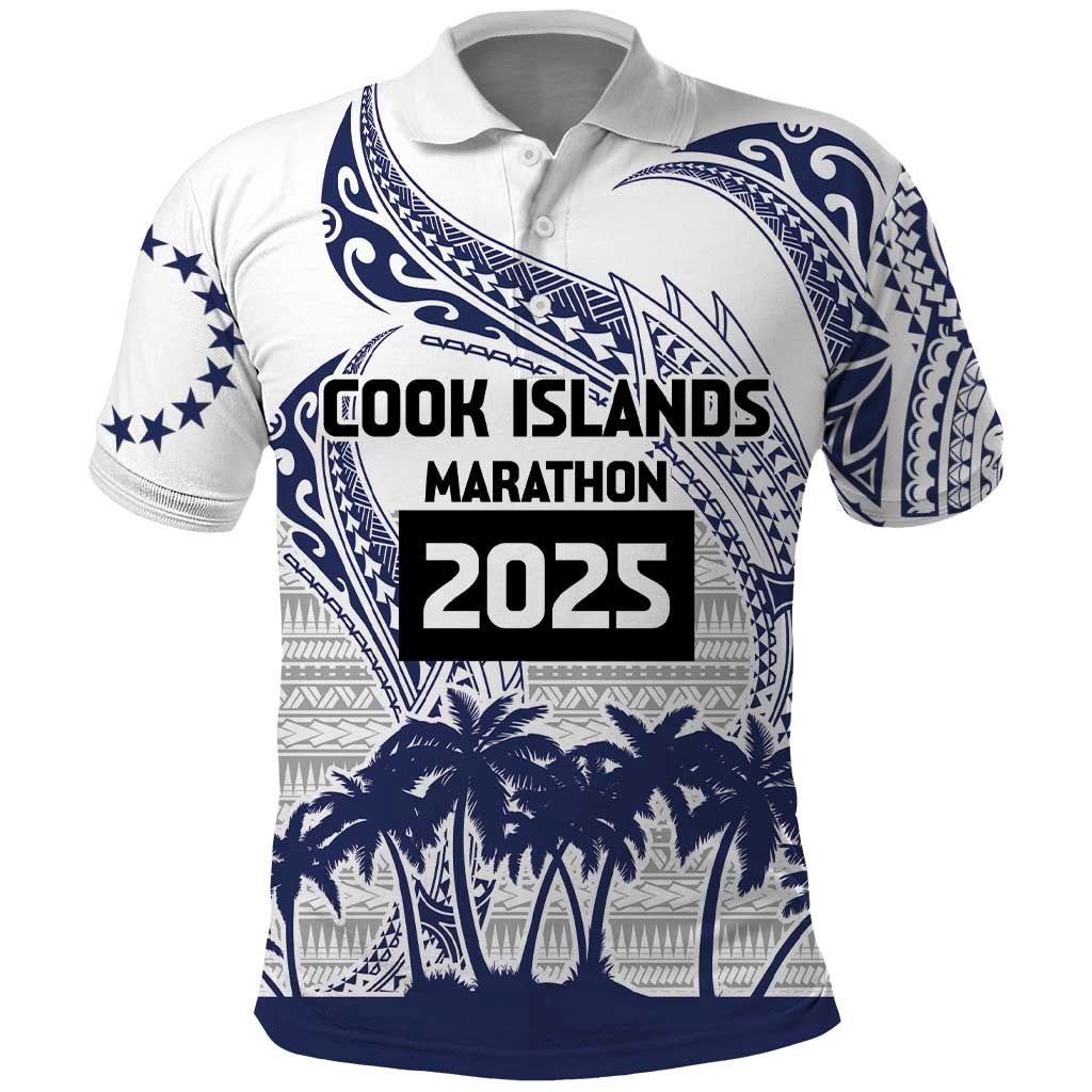 Cook Islands Marathon 2025-Pursuit in Paradise Polo Shirt Blue Color