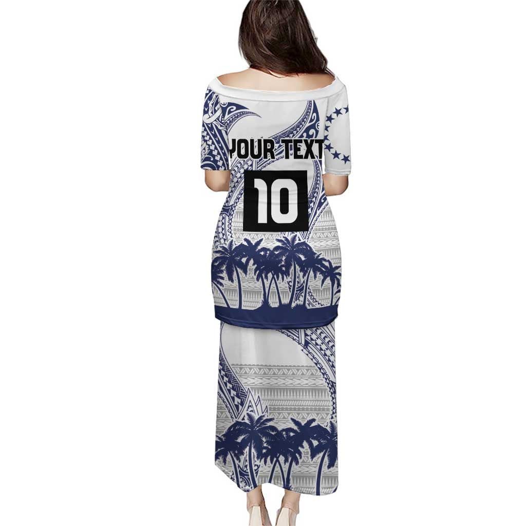 Cook Islands Marathon 2025-Pursuit in Paradise Puletasi Blue Color LT03 - Polynesian Pride