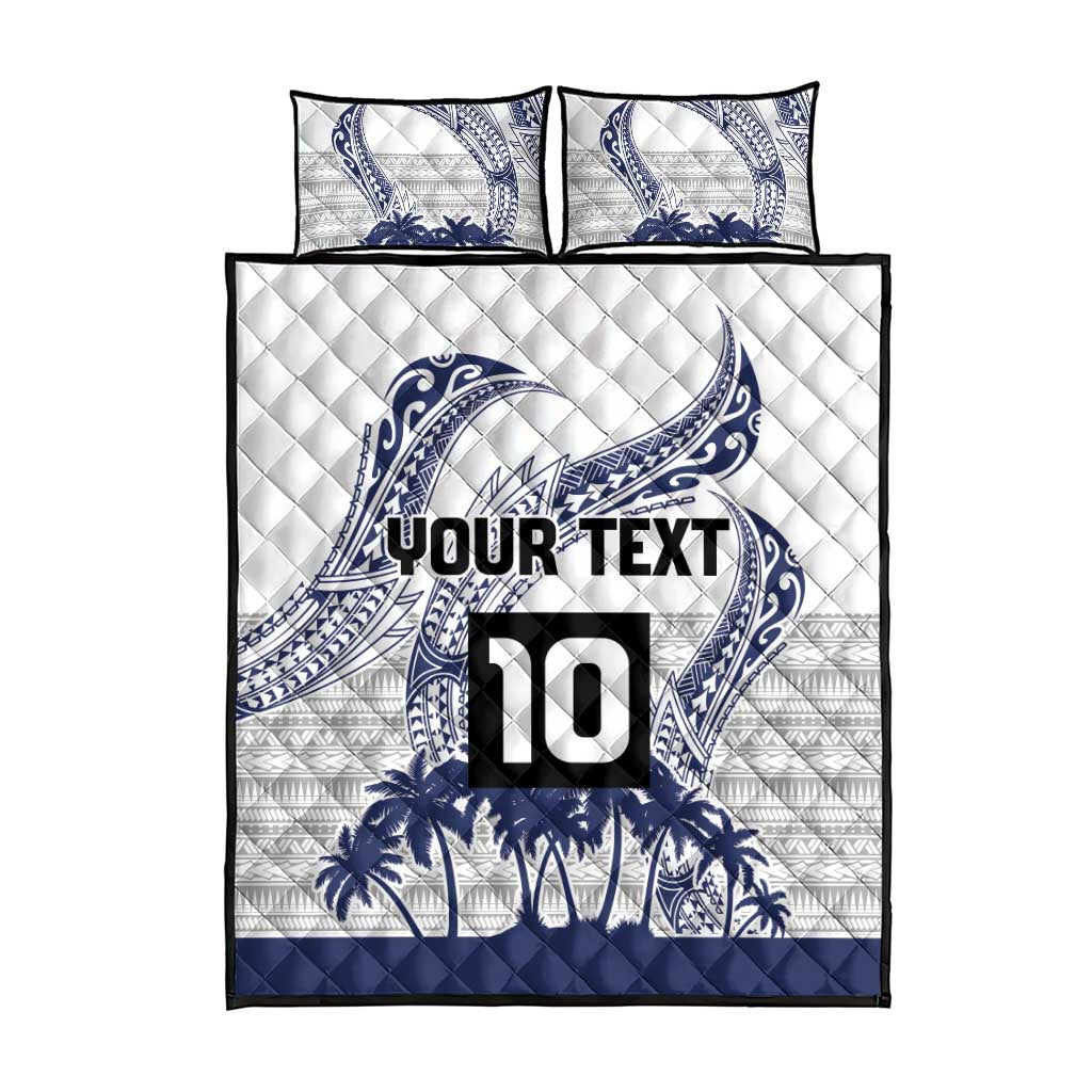 Cook Islands Marathon 2025-Pursuit in Paradise Quilt Bed Set Blue Color LT03 - Polynesian Pride