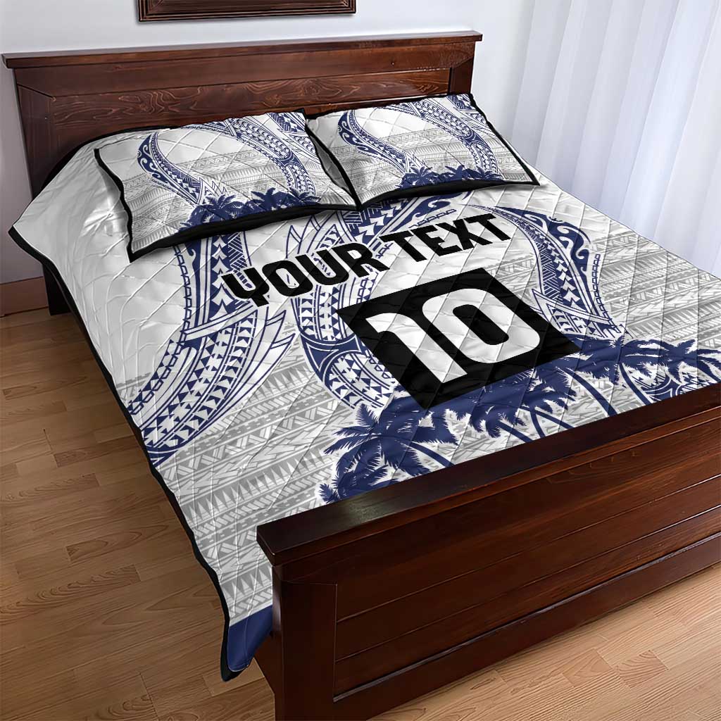 Cook Islands Marathon 2025-Pursuit in Paradise Quilt Bed Set Blue Color LT03 - Polynesian Pride