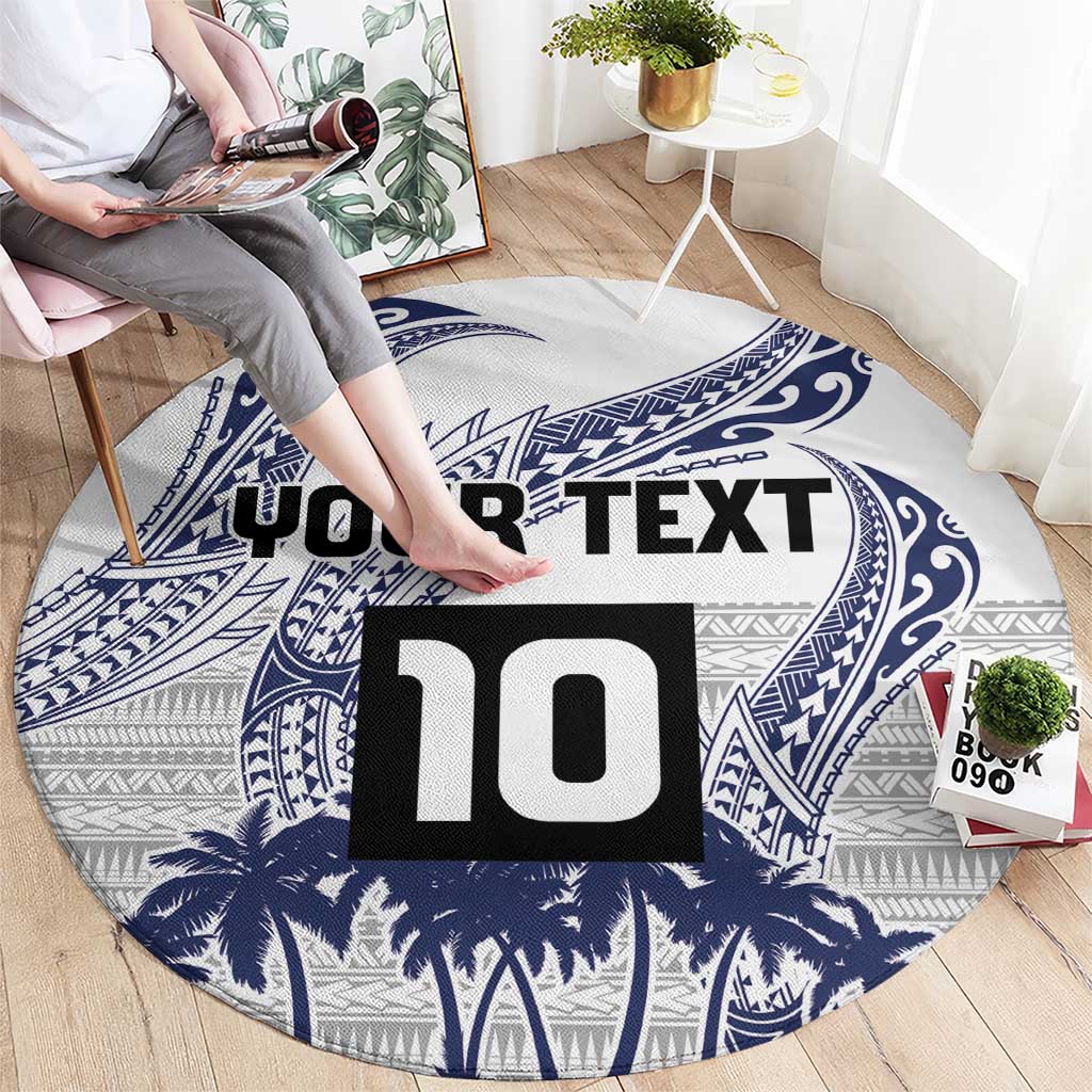 Cook Islands Marathon 2025-Pursuit in Paradise Round Carpet Blue Color