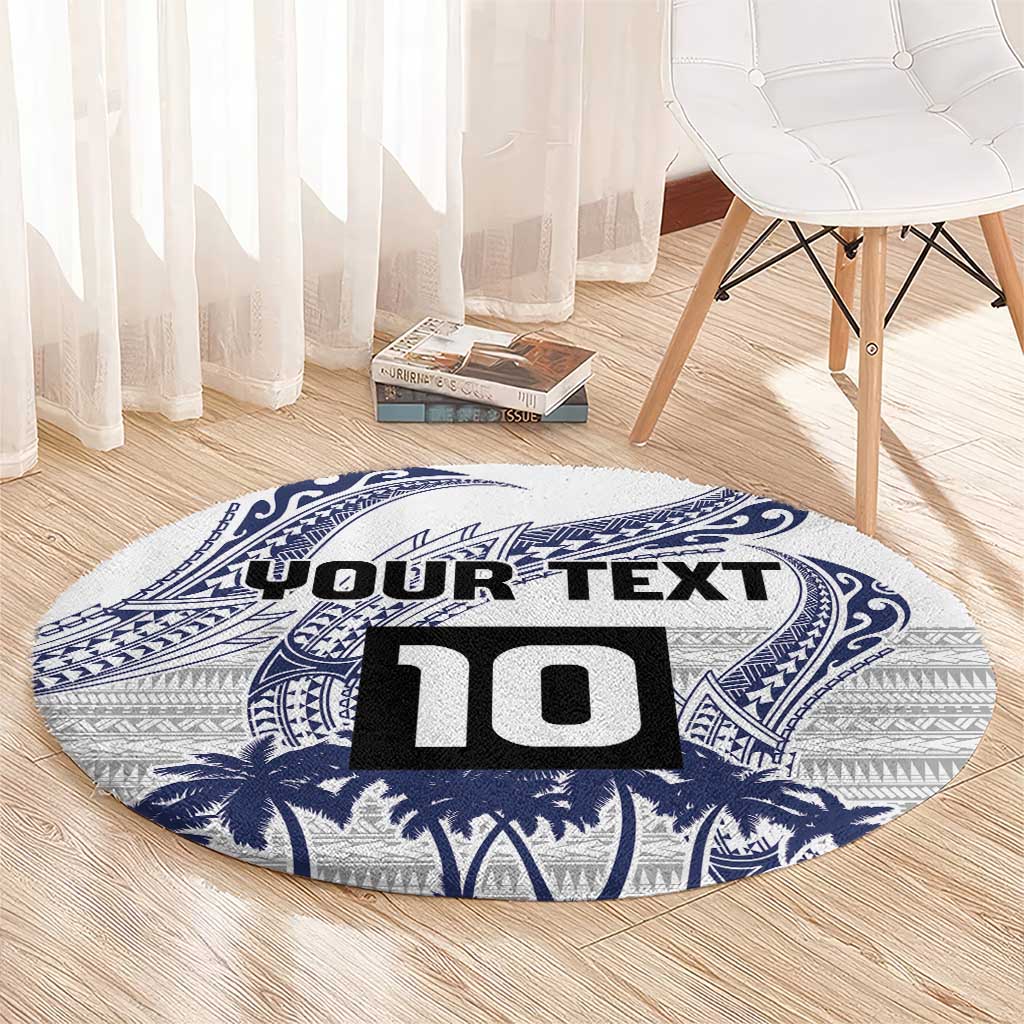 Cook Islands Marathon 2025-Pursuit in Paradise Round Carpet Blue Color