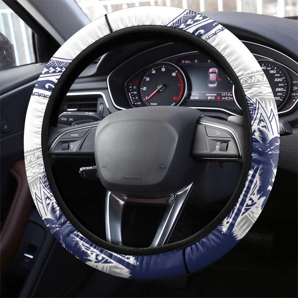 Cook Islands Marathon 2025-Pursuit in Paradise Steering Wheel Cover Blue Color LT03 - Polynesian Pride