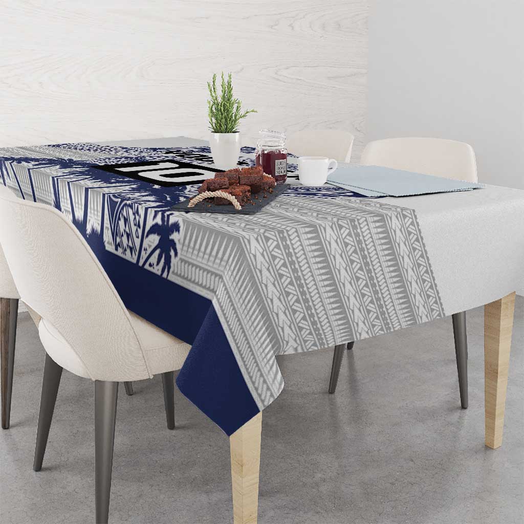 Cook Islands Marathon 2025-Pursuit in Paradise Tablecloth Blue Color LT03 - Polynesian Pride