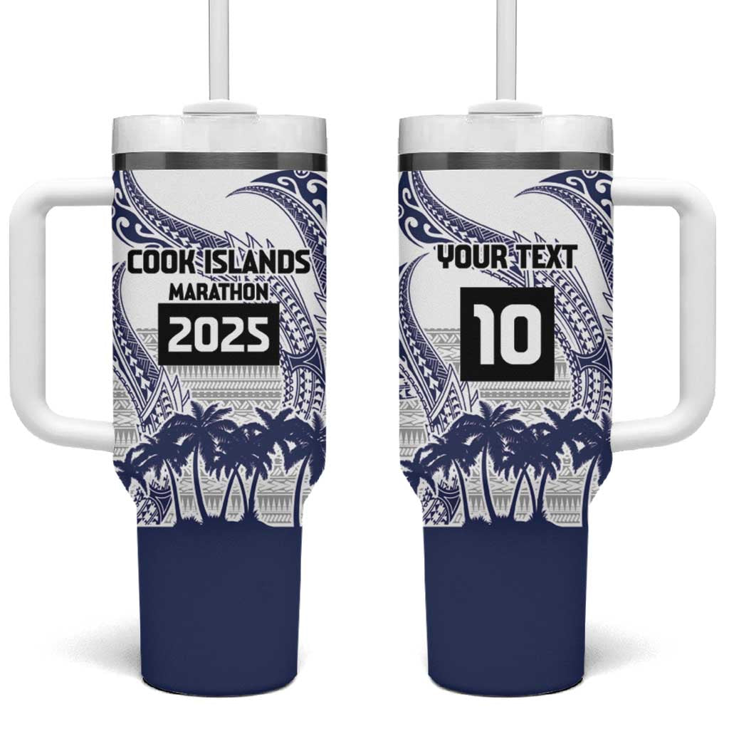 Cook Islands Marathon 2025-Pursuit in Paradise Tumbler With Handle Blue Color LT03 One Size: 40 oz Blue - Polynesian Pride