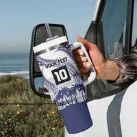 Cook Islands Marathon 2025-Pursuit in Paradise Tumbler With Handle Blue Color LT03 - Polynesian Pride