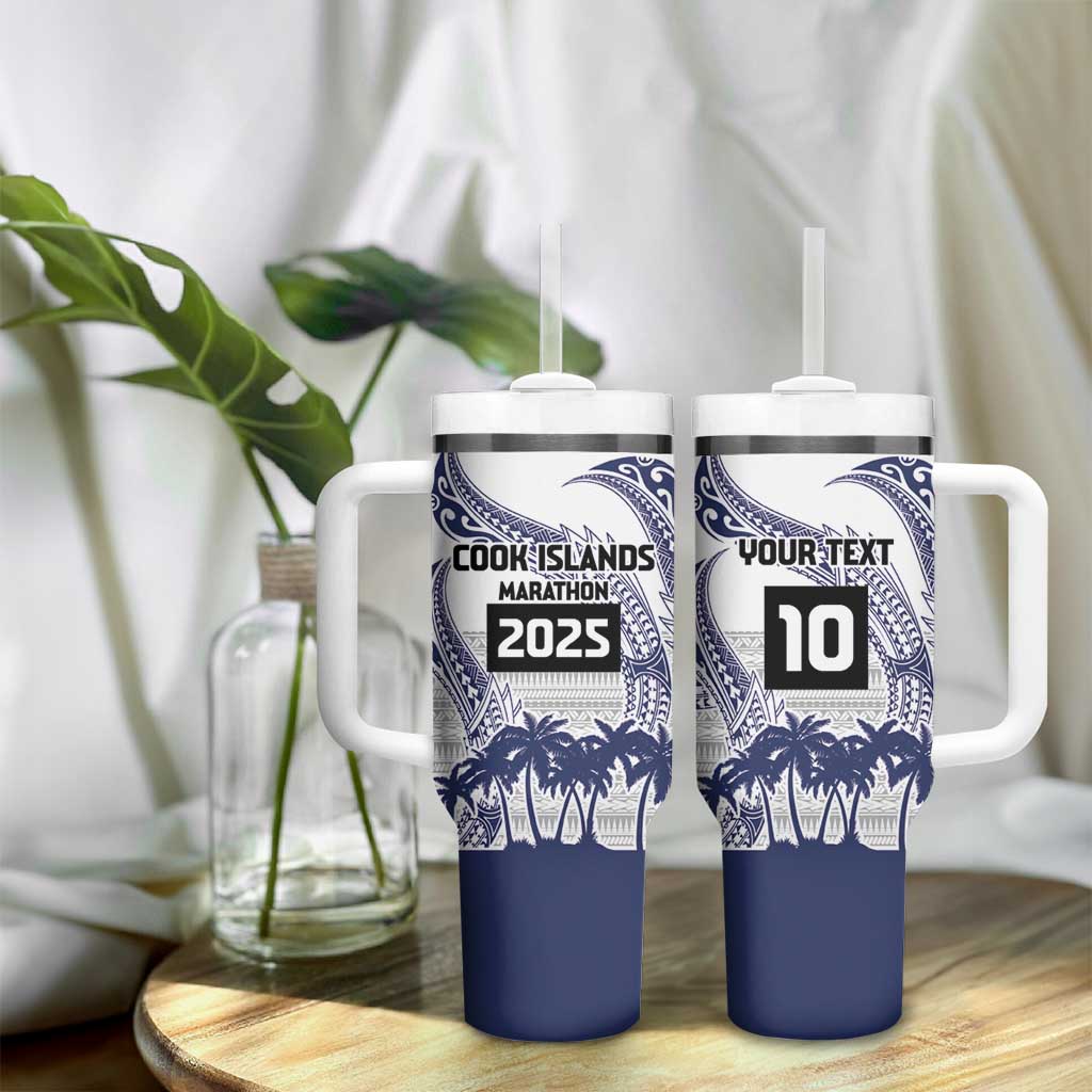 Cook Islands Marathon 2025-Pursuit in Paradise Tumbler With Handle Blue Color LT03 - Polynesian Pride