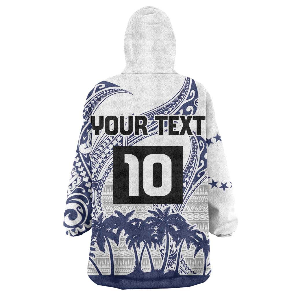 Cook Islands Marathon 2025-Pursuit in Paradise Wearable Blanket Hoodie Blue Color