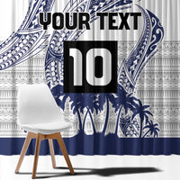 Cook Islands Marathon 2025-Pursuit in Paradise Window Curtain Blue Color LT03 - Polynesian Pride