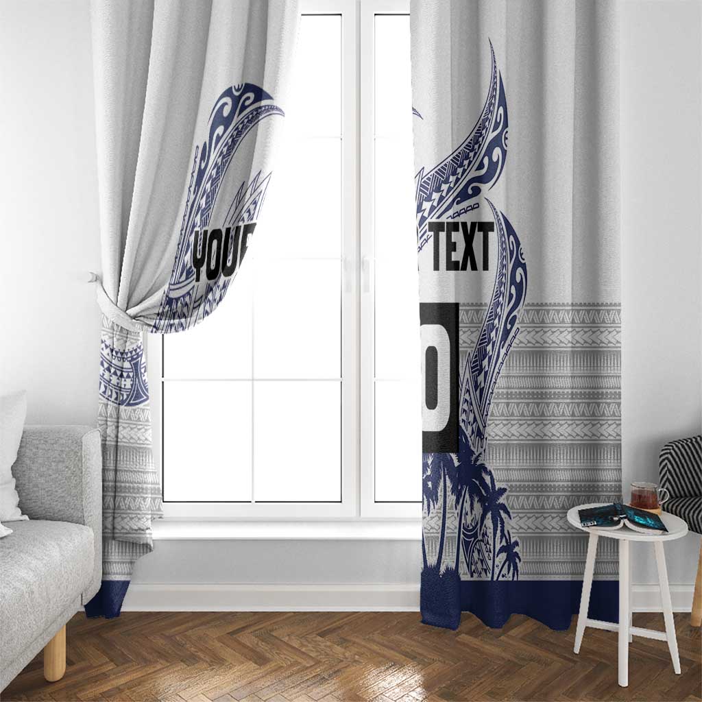 Cook Islands Marathon 2025-Pursuit in Paradise Window Curtain Blue Color LT03 - Polynesian Pride