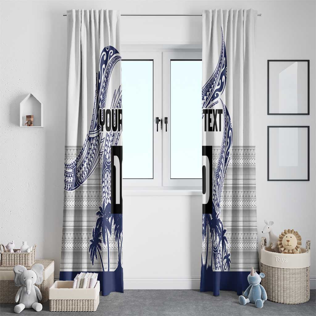 Cook Islands Marathon 2025-Pursuit in Paradise Window Curtain Blue Color LT03 - Polynesian Pride