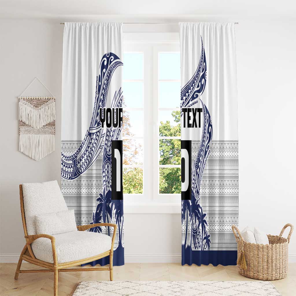 Cook Islands Marathon 2025-Pursuit in Paradise Window Curtain Blue Color LT03 - Polynesian Pride