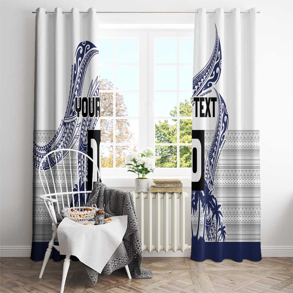 Cook Islands Marathon 2025-Pursuit in Paradise Window Curtain Blue Color LT03 - Polynesian Pride