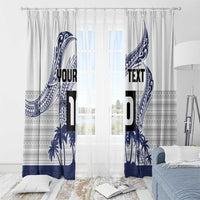 Cook Islands Marathon 2025-Pursuit in Paradise Window Curtain Blue Color LT03 - Polynesian Pride