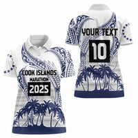 Cook Islands Marathon 2025-Pursuit in Paradise Women Polo Shirt Blue Color