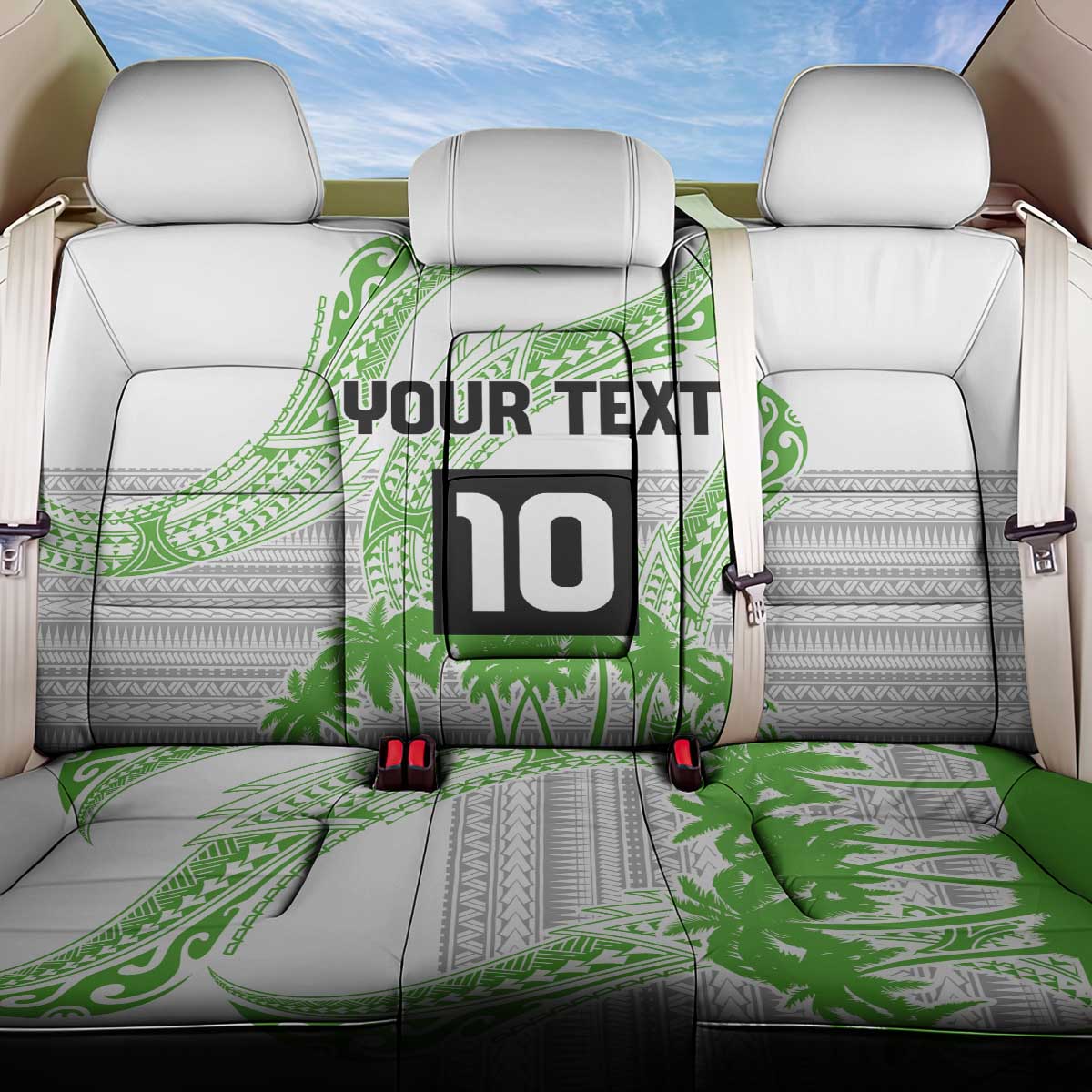 Cook Islands Marathon 2025-Pursuit in Paradise Back Car Seat Cover Green Color