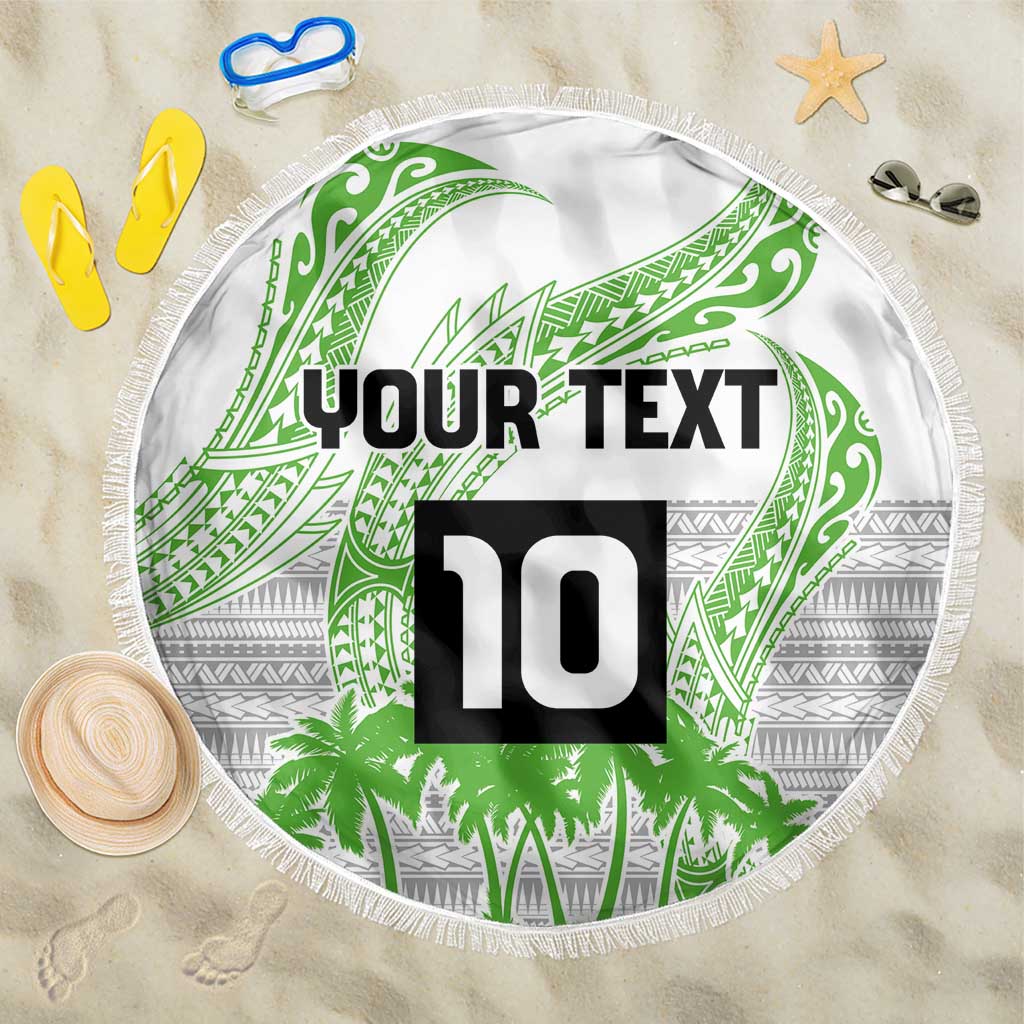 Cook Islands Marathon 2025-Pursuit in Paradise Beach Blanket Green Color LT03 One Size 150cm Green - Polynesian Pride