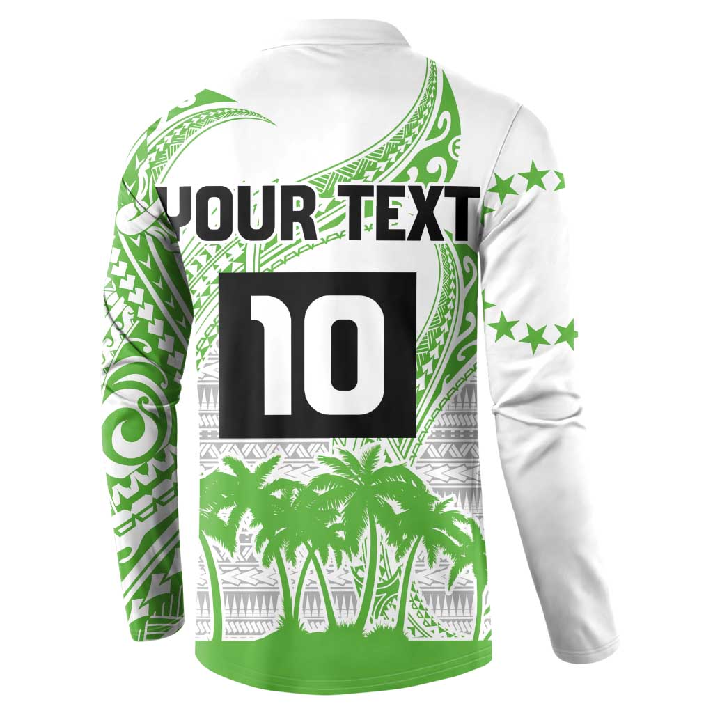 Cook Islands Marathon 2025-Pursuit in Paradise Button Sweatshirt Green Color LT03 - Polynesian Pride