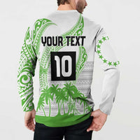Cook Islands Marathon 2025-Pursuit in Paradise Button Sweatshirt Green Color LT03 - Polynesian Pride