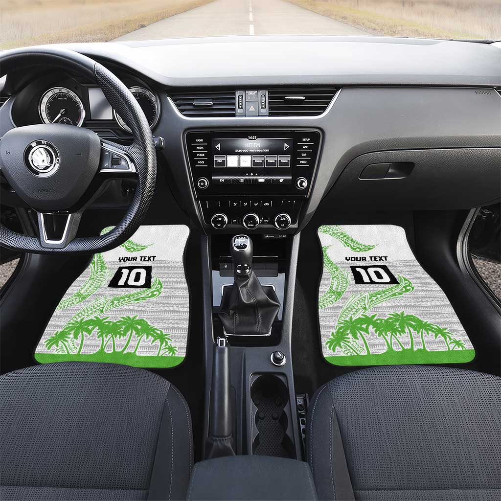 Cook Islands Marathon 2025-Pursuit in Paradise Car Mats Green Color LT03 Set 2pcs - Front Green - Polynesian Pride