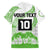 Cook Islands Marathon 2025-Pursuit in Paradise Family Matching Long Sleeve Bodycon Dress and Hawaiian Shirt Green Color