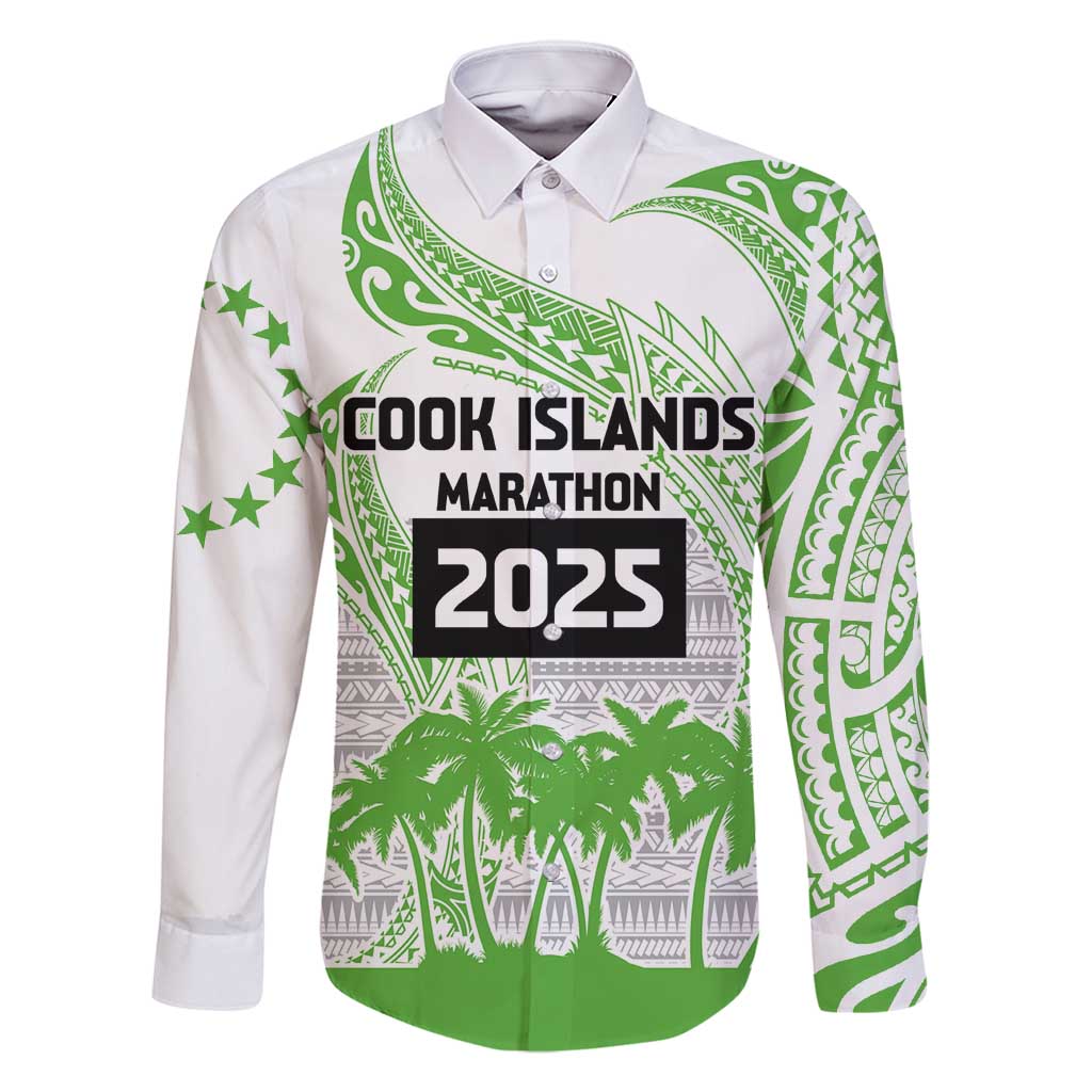 Cook Islands Marathon 2025-Pursuit in Paradise Family Matching Summer Maxi Dress and Hawaiian Shirt Green Color