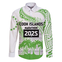 Cook Islands Marathon 2025-Pursuit in Paradise Family Matching Tank Maxi Dress and Hawaiian Shirt Green Color