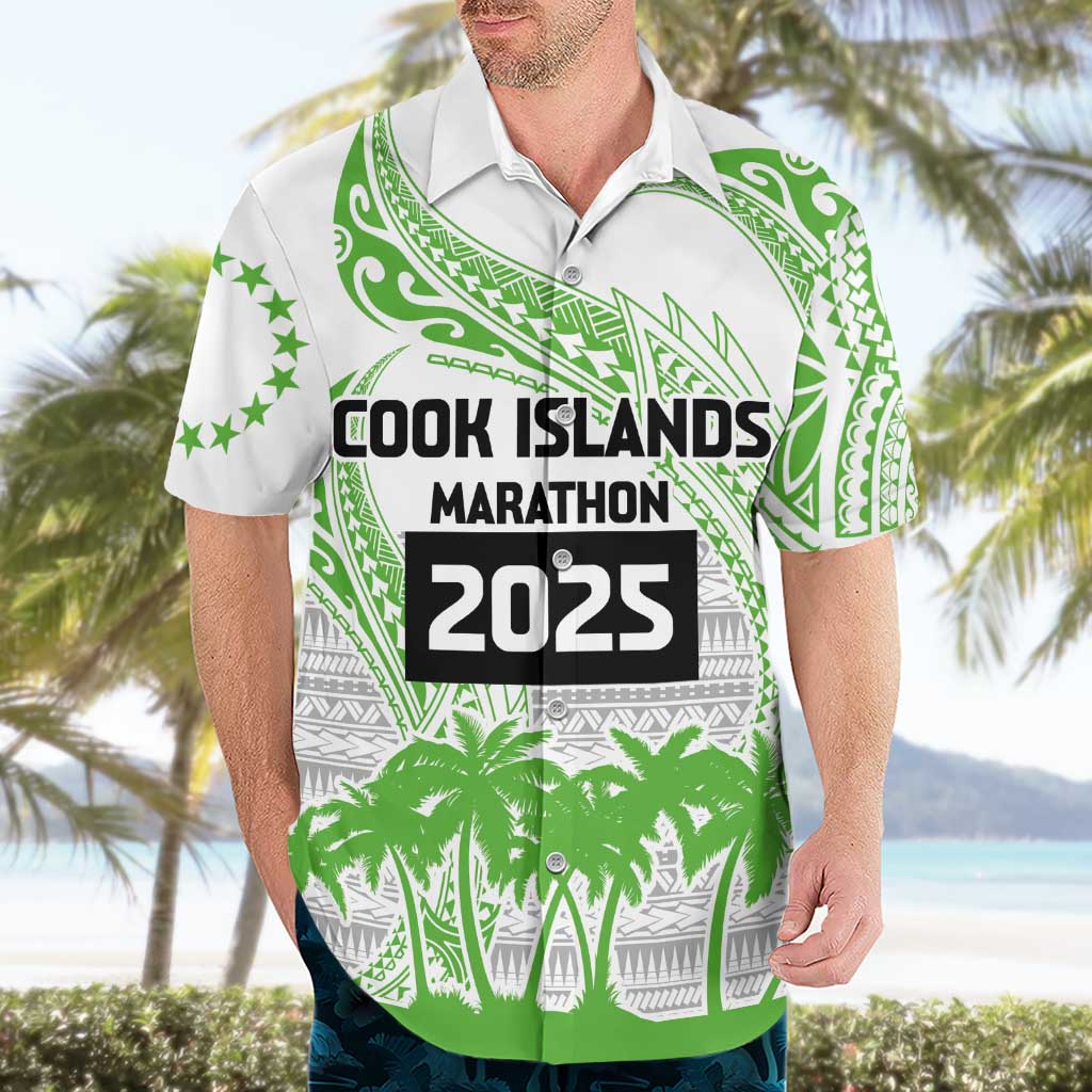Cook Islands Marathon 2025-Pursuit in Paradise Hawaiian Shirt Green Color LT03 - Polynesian Pride