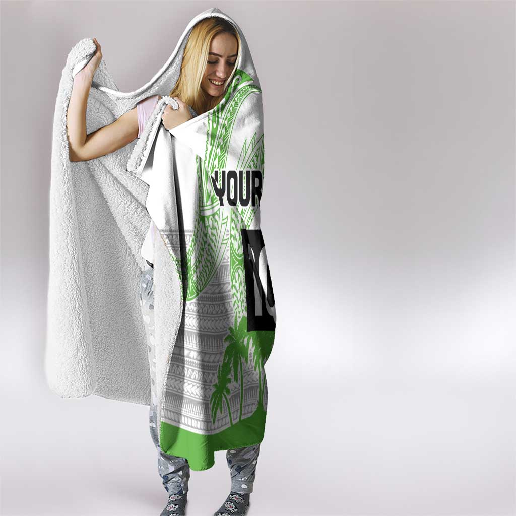 Cook Islands Marathon 2025-Pursuit in Paradise Hooded Blanket Green Color LT03 - Polynesian Pride