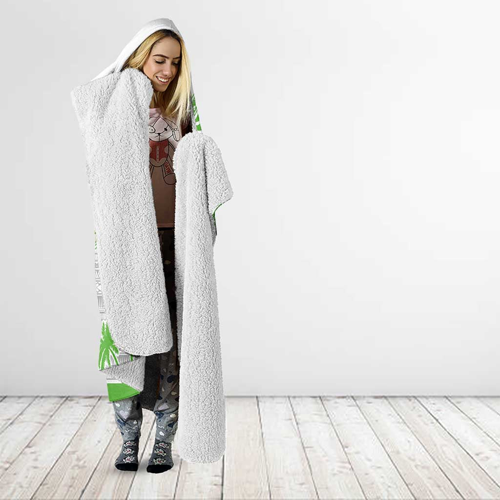 Cook Islands Marathon 2025-Pursuit in Paradise Hooded Blanket Green Color LT03 - Polynesian Pride