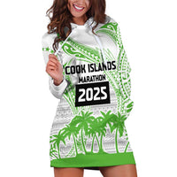 Cook Islands Marathon 2025-Pursuit in Paradise Hoodie Dress Green Color