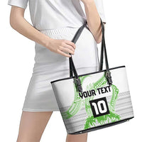 Cook Islands Marathon 2025-Pursuit in Paradise Leather Tote Bag Green Color LT03 - Polynesian Pride