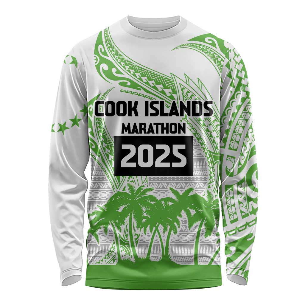 Cook Islands Marathon 2025-Pursuit in Paradise Long Sleeve Shirt Green Color LT03 Unisex Green - Polynesian Pride