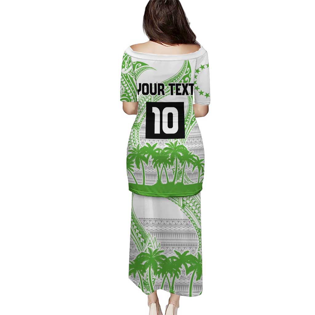 Cook Islands Marathon 2025-Pursuit in Paradise Puletasi Green Color LT03 - Polynesian Pride