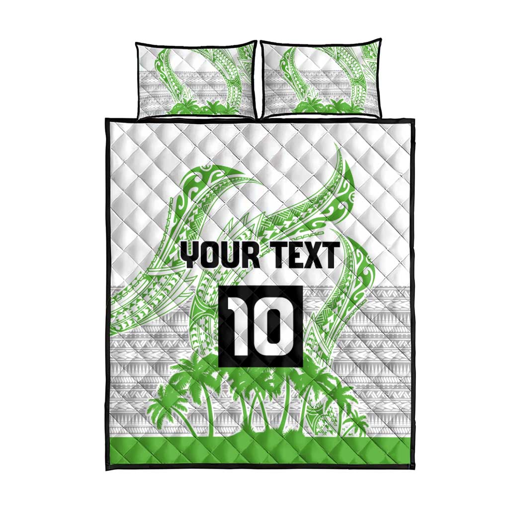 Cook Islands Marathon 2025-Pursuit in Paradise Quilt Bed Set Green Color LT03 - Polynesian Pride