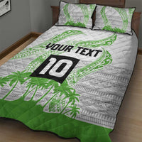 Cook Islands Marathon 2025-Pursuit in Paradise Quilt Bed Set Green Color LT03 - Polynesian Pride