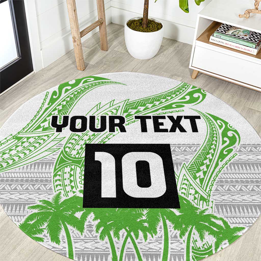 Cook Islands Marathon 2025-Pursuit in Paradise Round Carpet Green Color