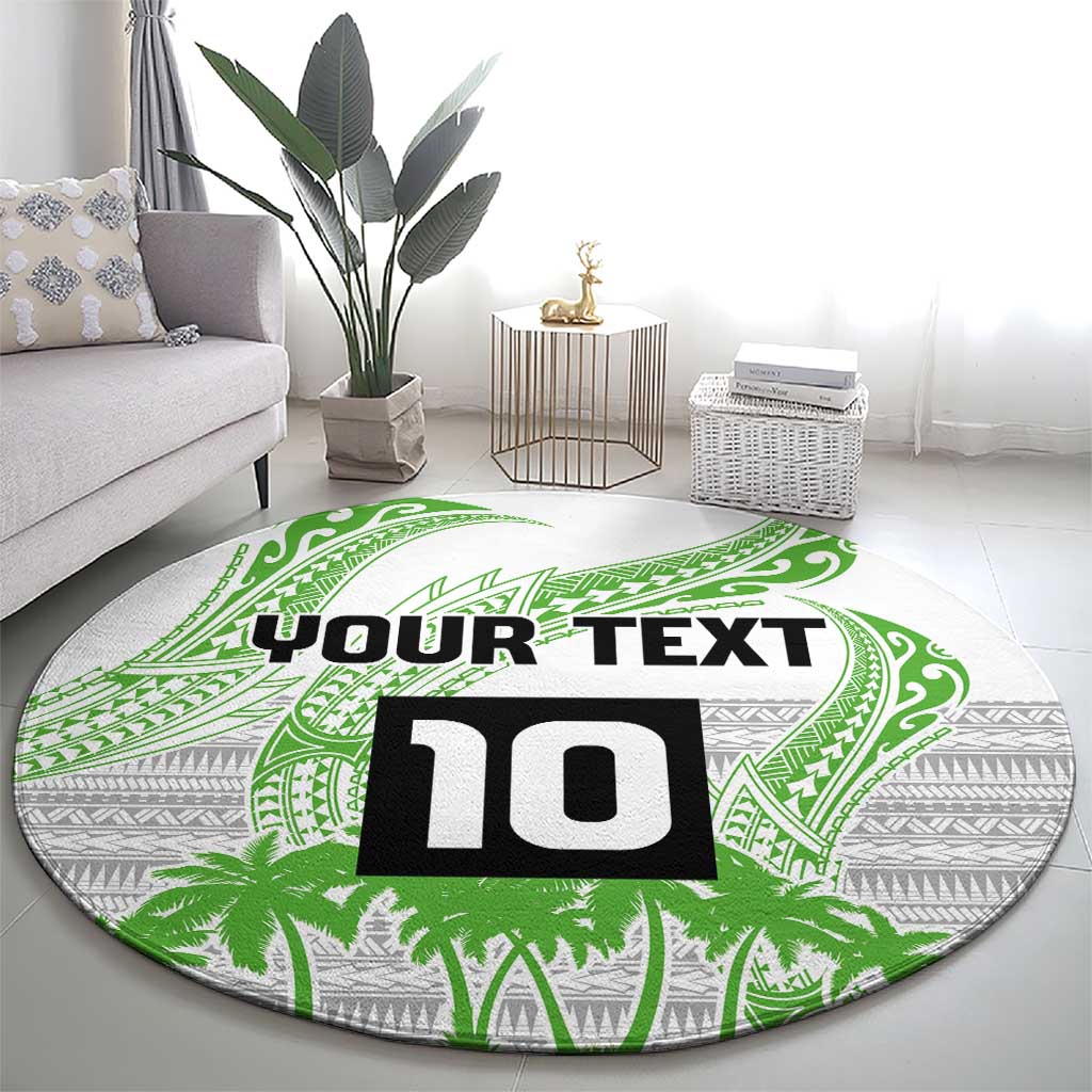 Cook Islands Marathon 2025-Pursuit in Paradise Round Carpet Green Color