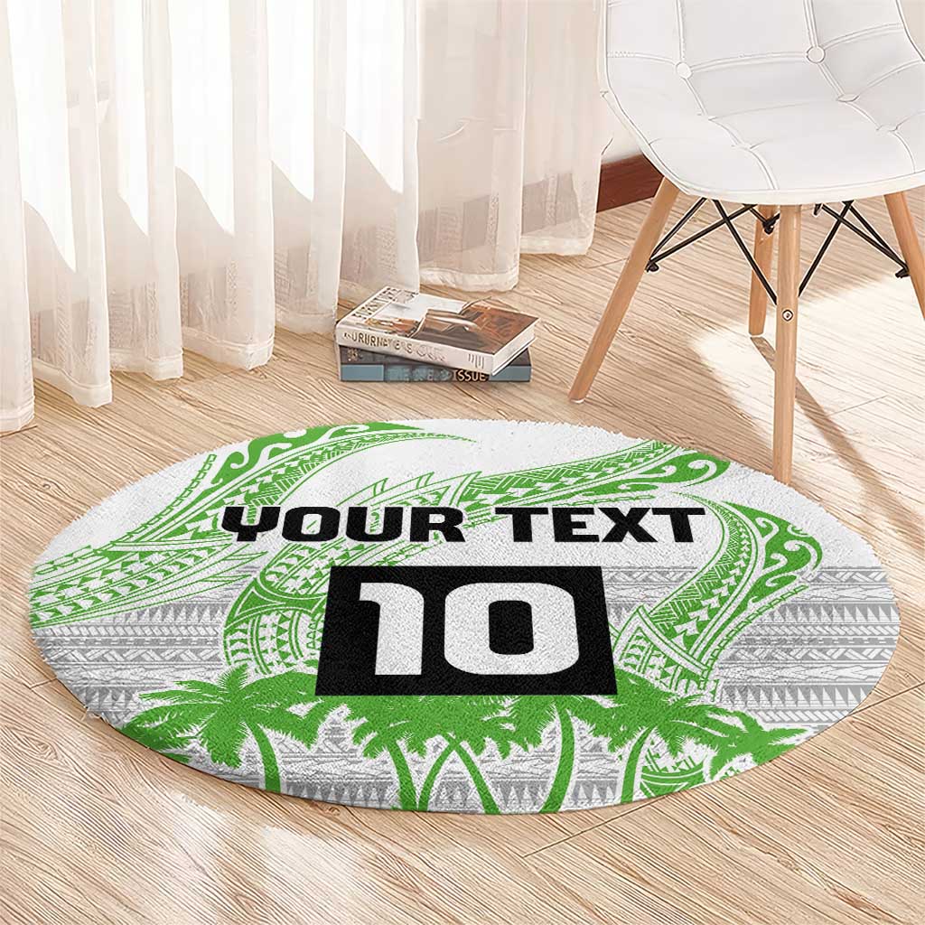 Cook Islands Marathon 2025-Pursuit in Paradise Round Carpet Green Color