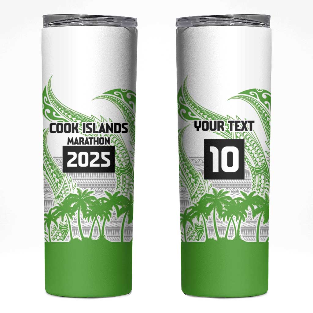 Cook Islands Marathon 2025-Pursuit in Paradise Skinny Tumbler Green Color
