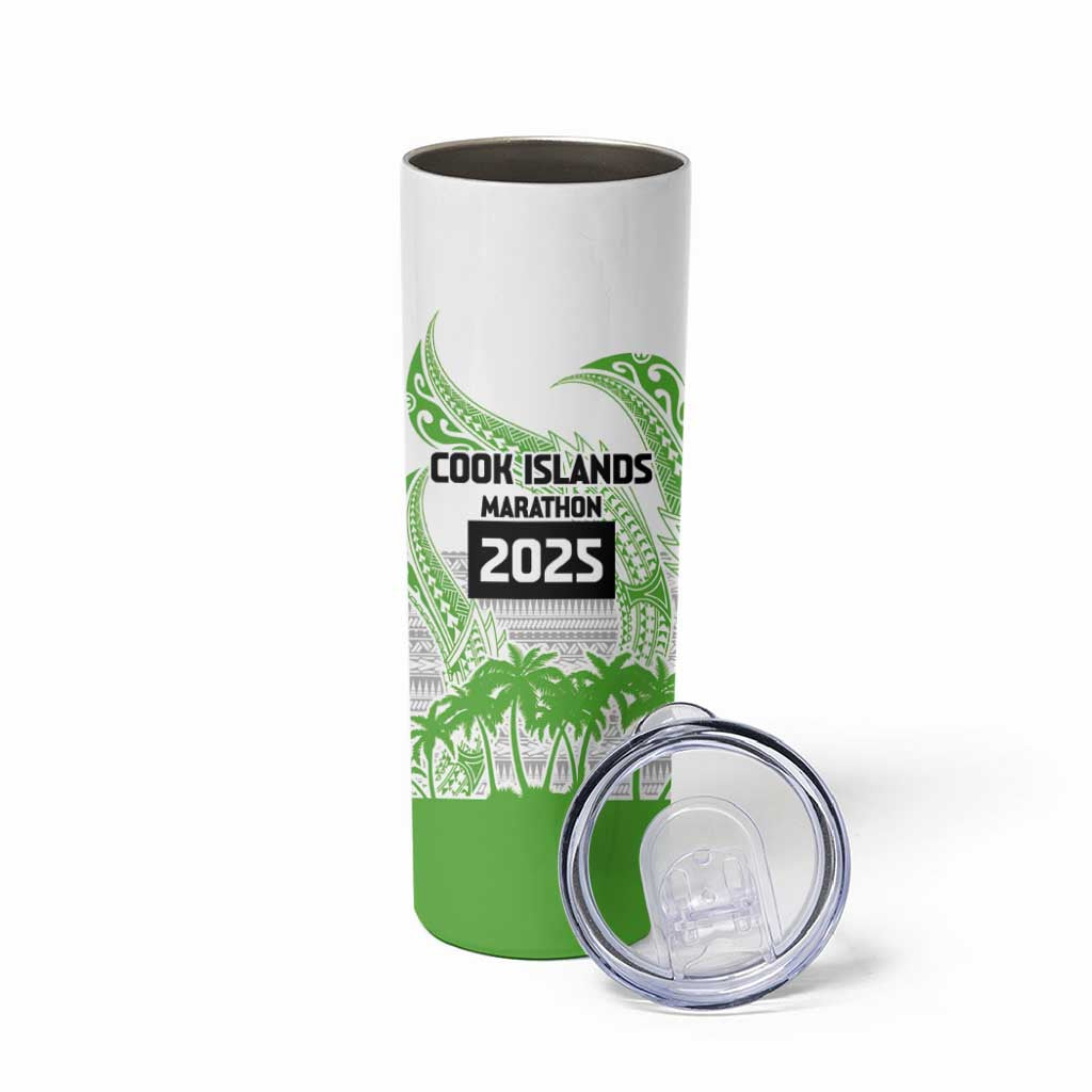 Cook Islands Marathon 2025-Pursuit in Paradise Skinny Tumbler Green Color