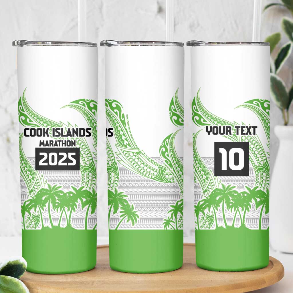 Cook Islands Marathon 2025-Pursuit in Paradise Skinny Tumbler Green Color