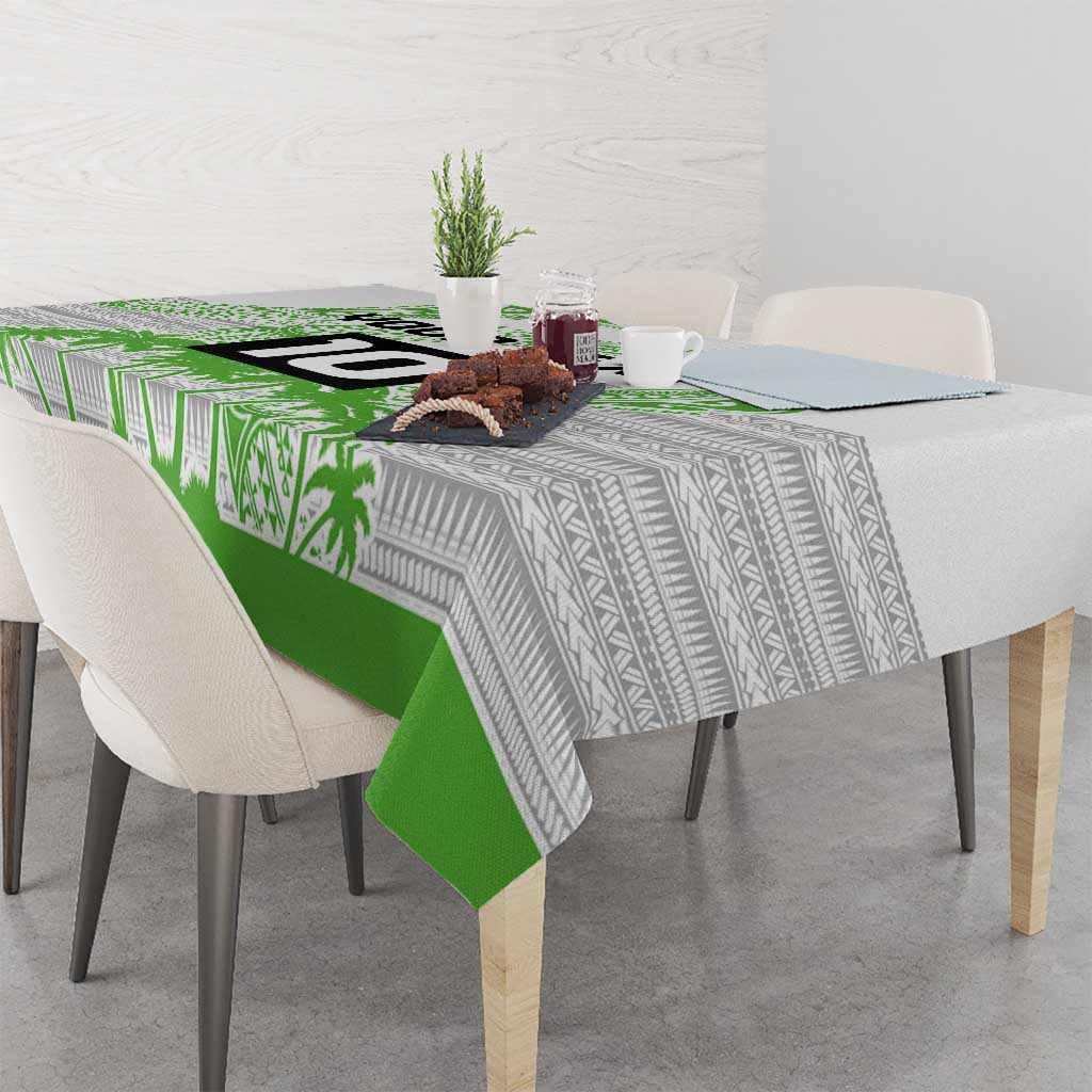 Cook Islands Marathon 2025-Pursuit in Paradise Tablecloth Green Color LT03 - Polynesian Pride